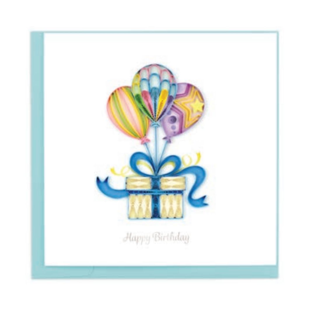 Quilling Card - Birthday Balloon Surprise