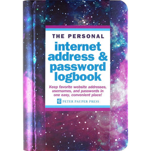 Personal Internet Address & Password Logbook - Galaxy
