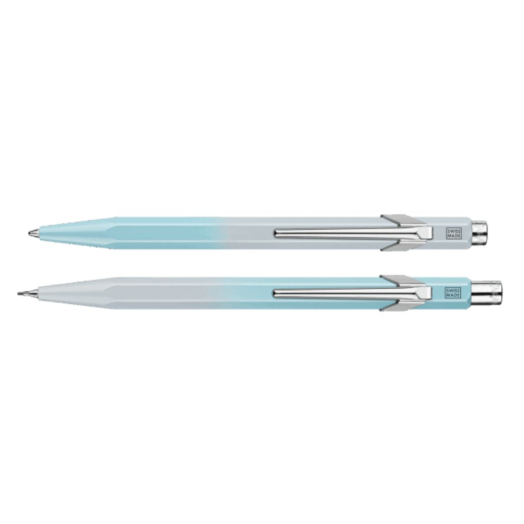 Caran d'Ache 849 Special Ballpoint Pen/Mechanical Pencil Set - Blue Lagoon