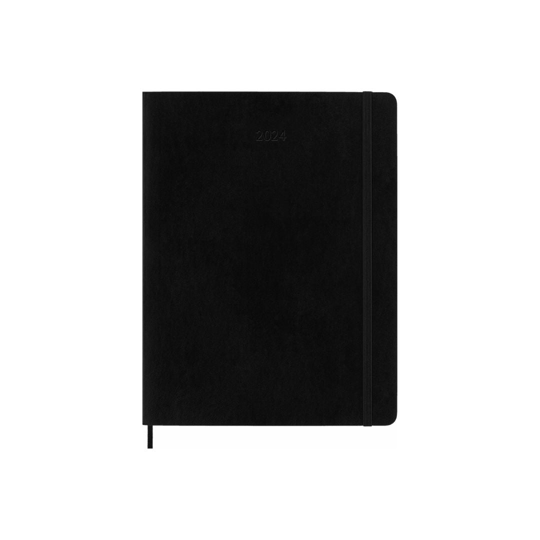 Moleskine 2024 Extra Large Monthly Planner - Black, Soft Cover