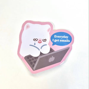Sticker - Everyday I Get Emails – Duly Noted Stationery