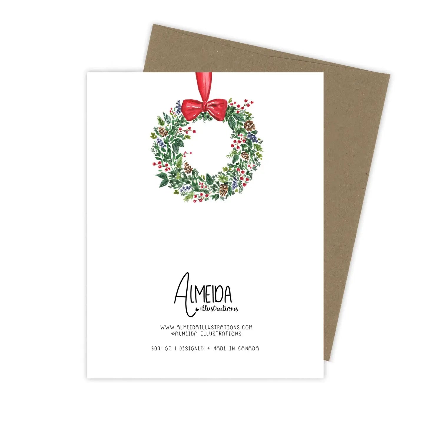 Greeting Card - Christmas Berry Wreath
