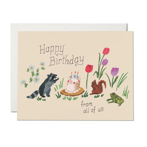 Red Cap Cards Greeting Card - Birthday Critters