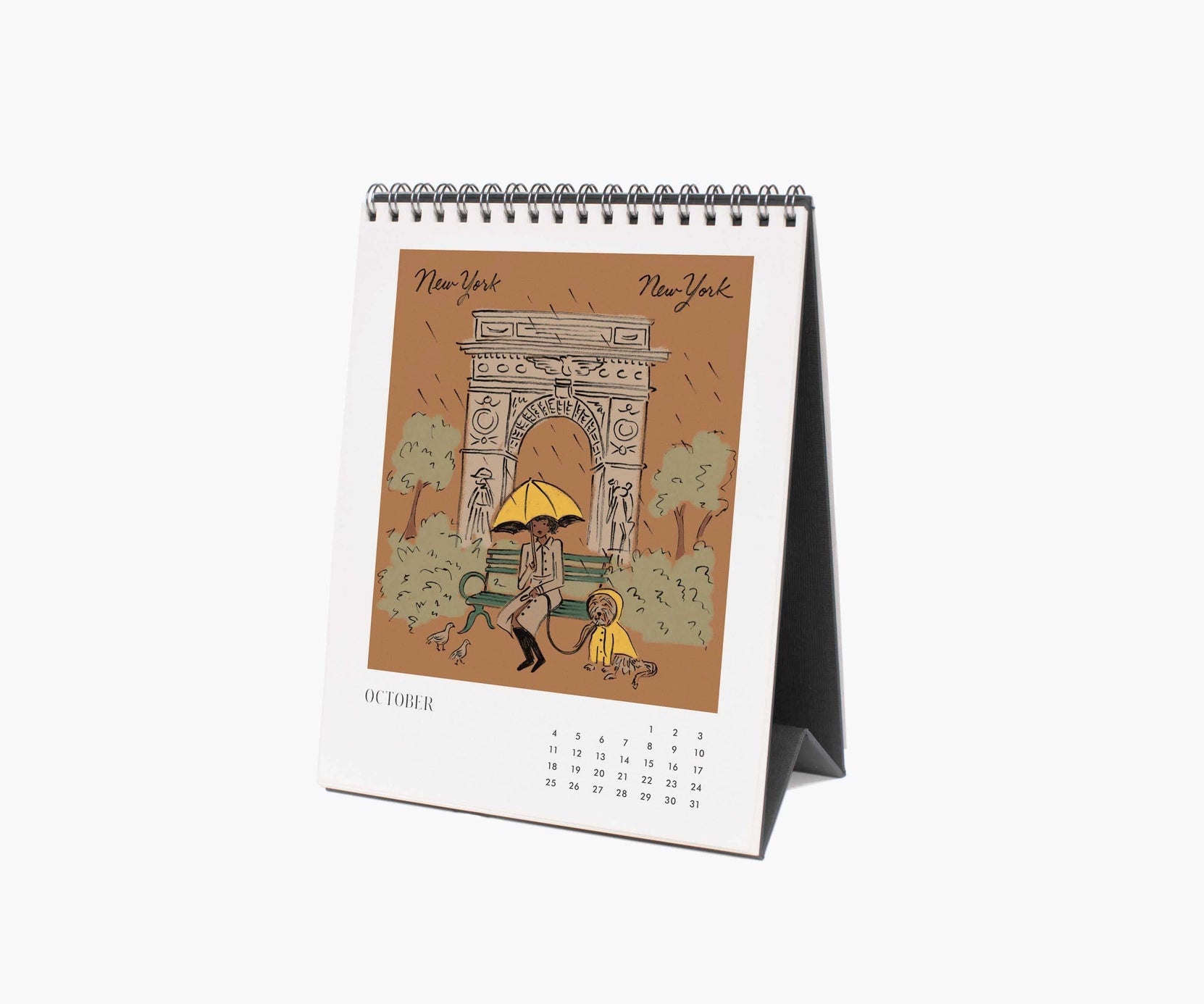 Rifle Paper Co. 2026 Desk Calendar - Travel Sketchbook