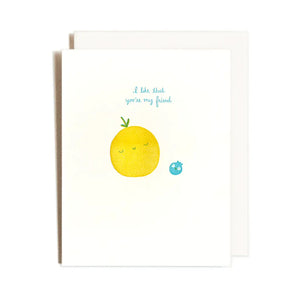 Homework Letterpress Studio Greeting Card - Orange and Blueberry