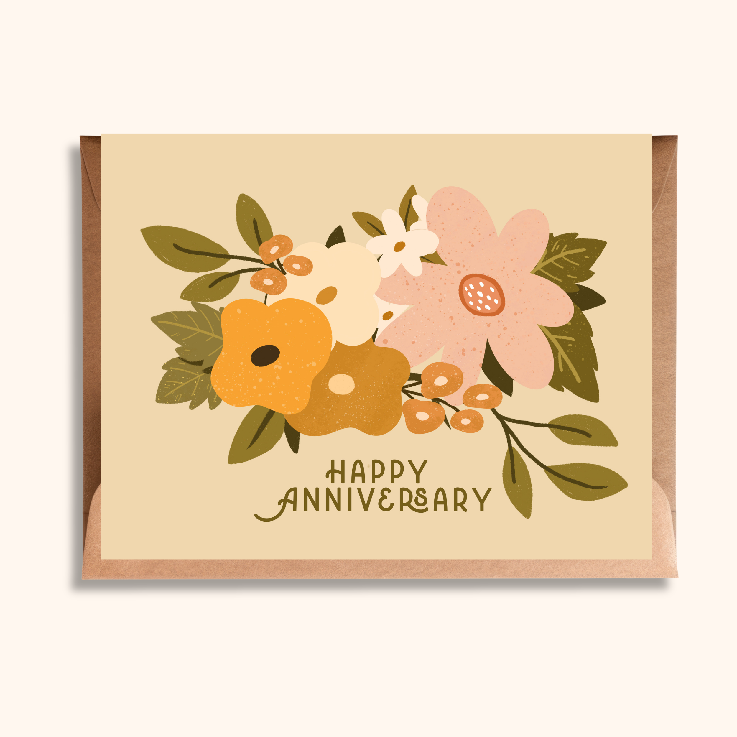 Greeting Card - Happy Anniversary Boho Floral