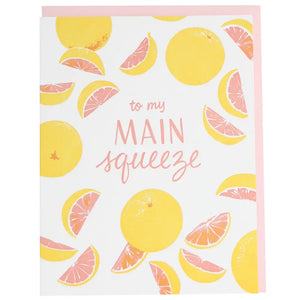 Smudge Ink Greeting Card - Main Squeeze Grapefruit