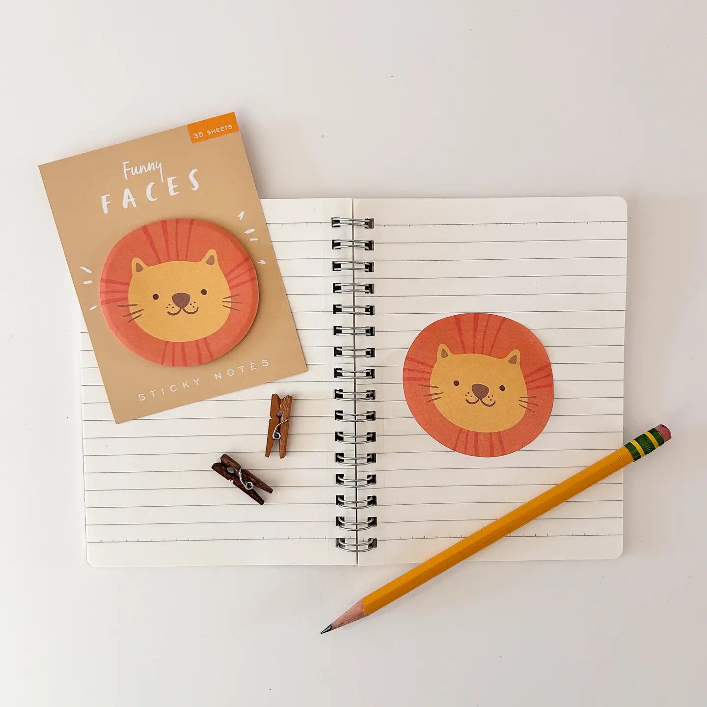 Sticky Notes - Funny Faces Lion