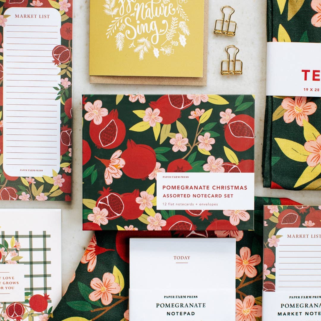 Boxed Notes - Pomegranate Christmas Assorted Notecards