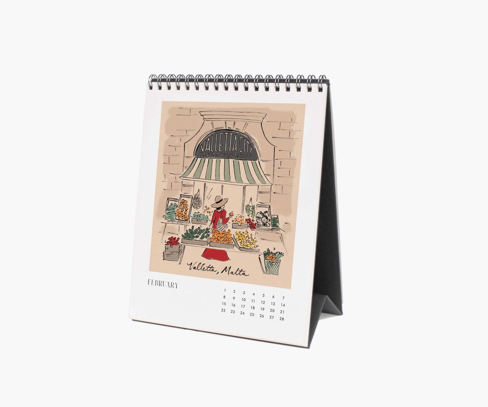Rifle Paper Co. 2026 Desk Calendar - Travel Sketchbook