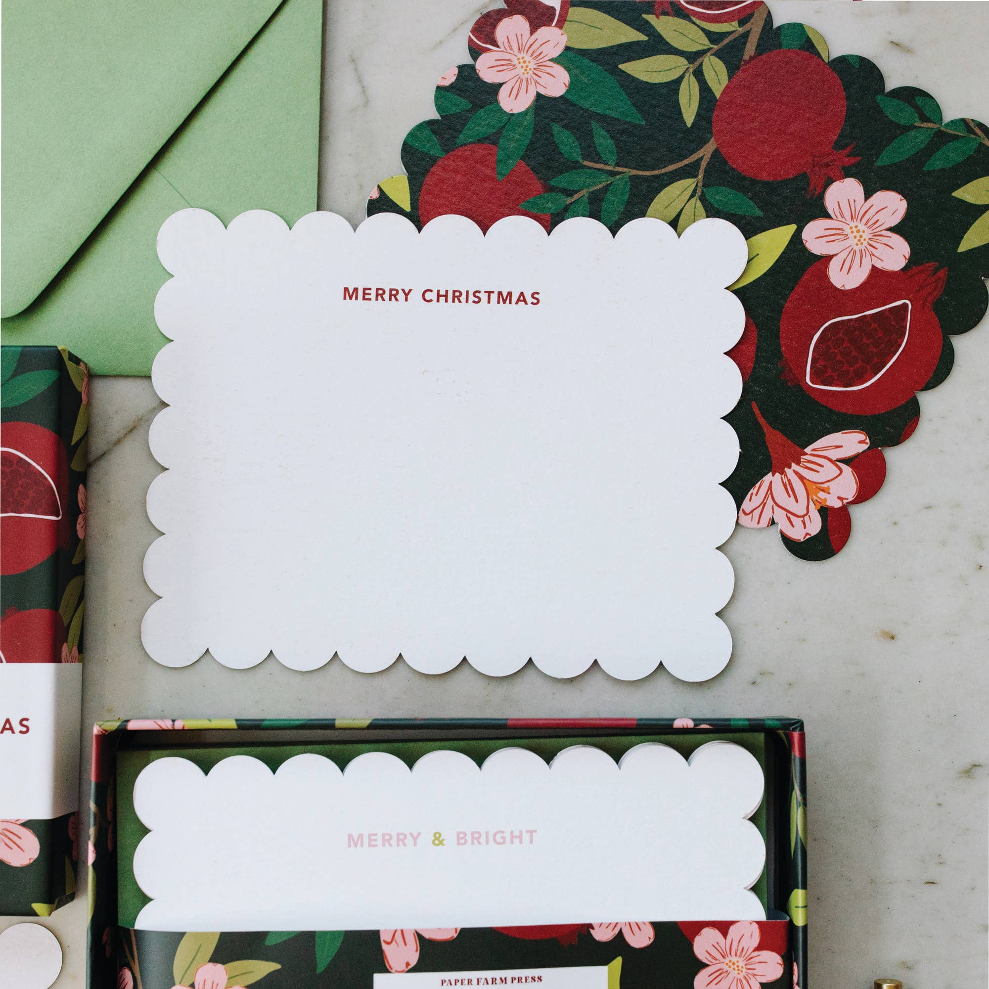 Boxed Notes - Pomegranate Christmas Assorted Notecards