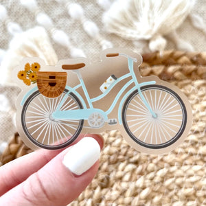 Sticker - Clear Blue Bicycle