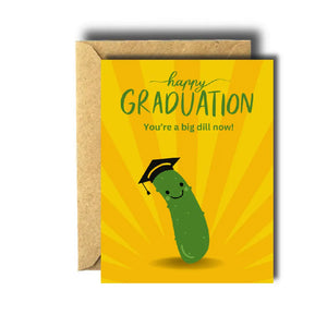 Bee Unique Greeting Card - Big Dill Graduation