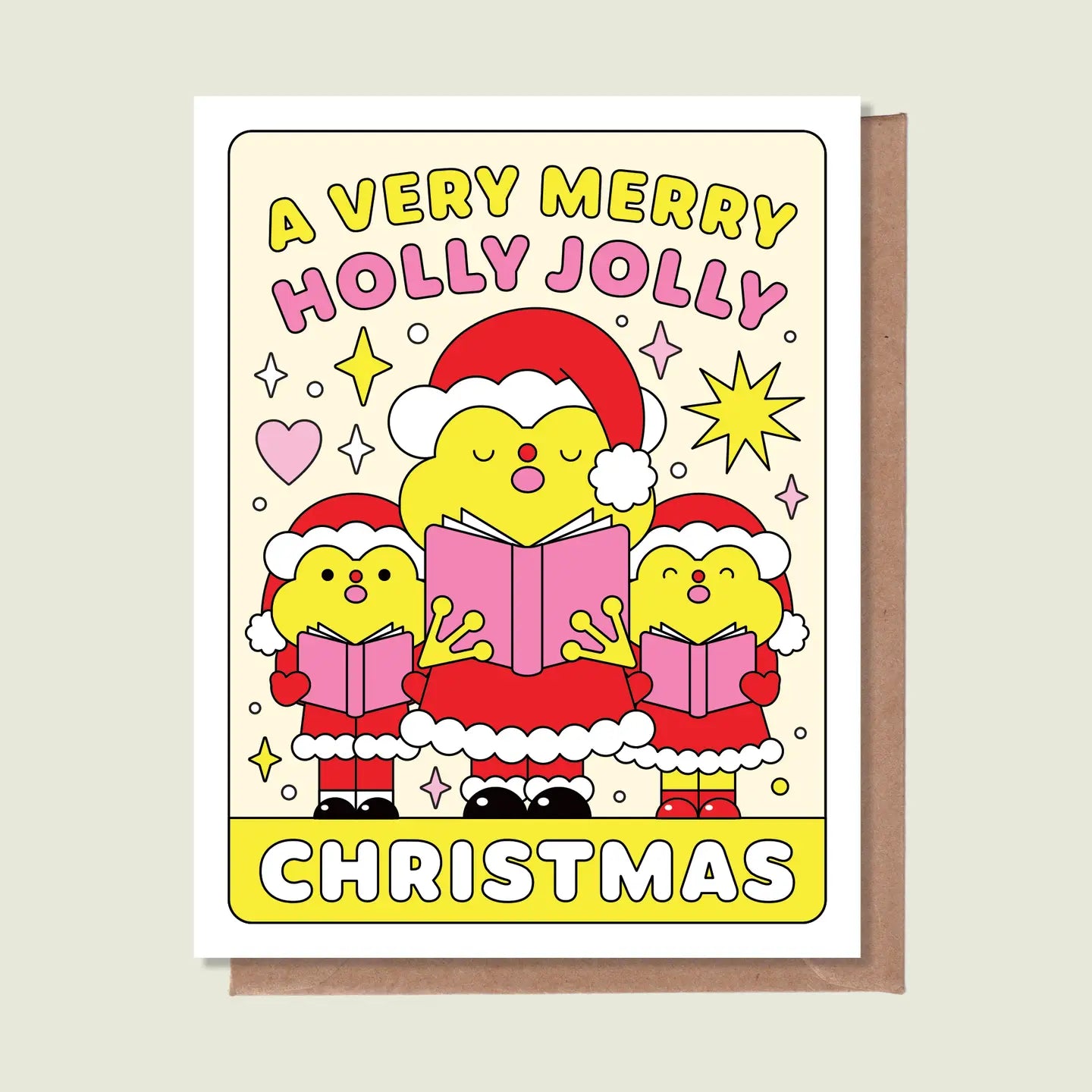 Épée Lapin Studio Greeting Card - Very Merry Holly Jolly Christmas