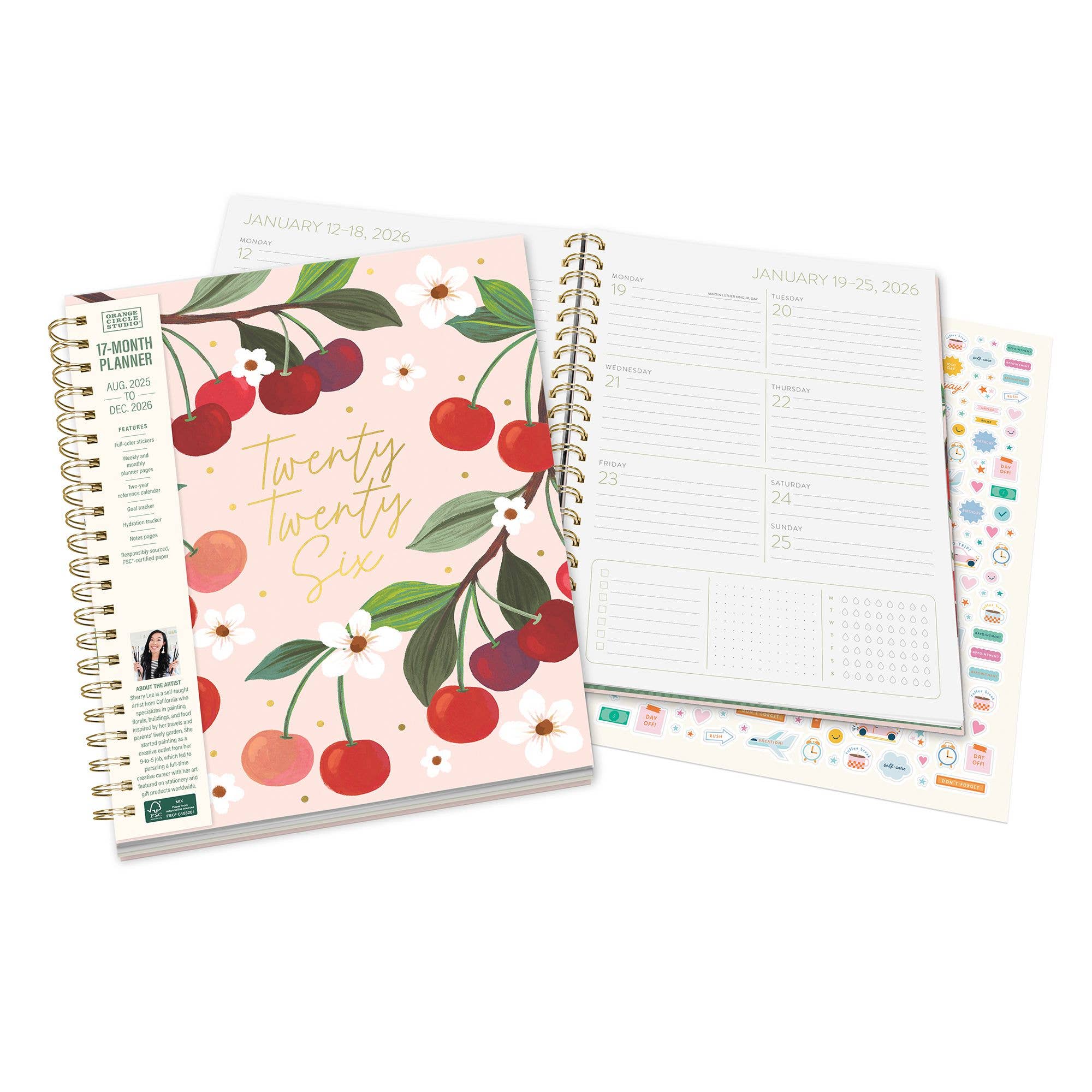 2026 Extra-Large Spiral Planner - Fruit & Flora