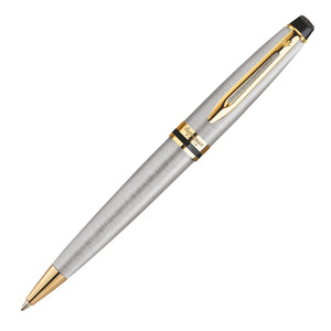 Waterman Expert Ballpoint Pen - Stainless Steel + Gold Trim