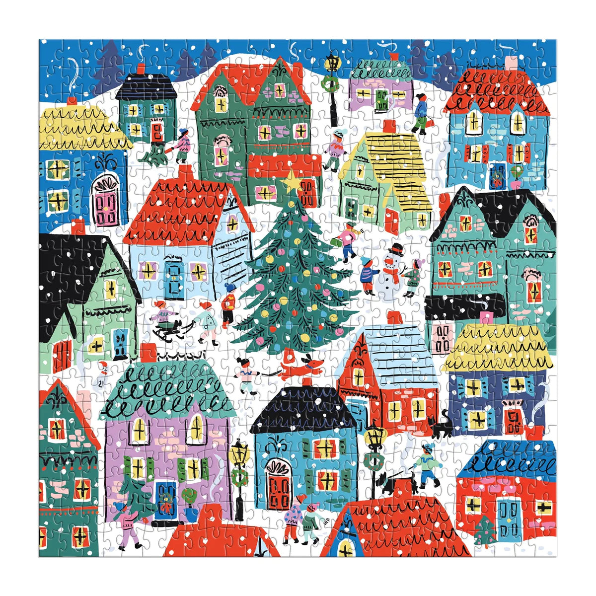 Christmas In The Village 500 Piece Puzzle House