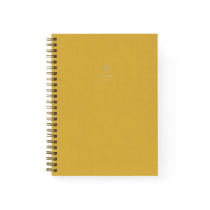 Spiral Notebook - Curry Cloth Lined