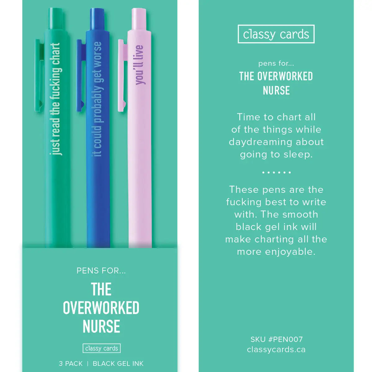 Pen Set - Overworked Nurse