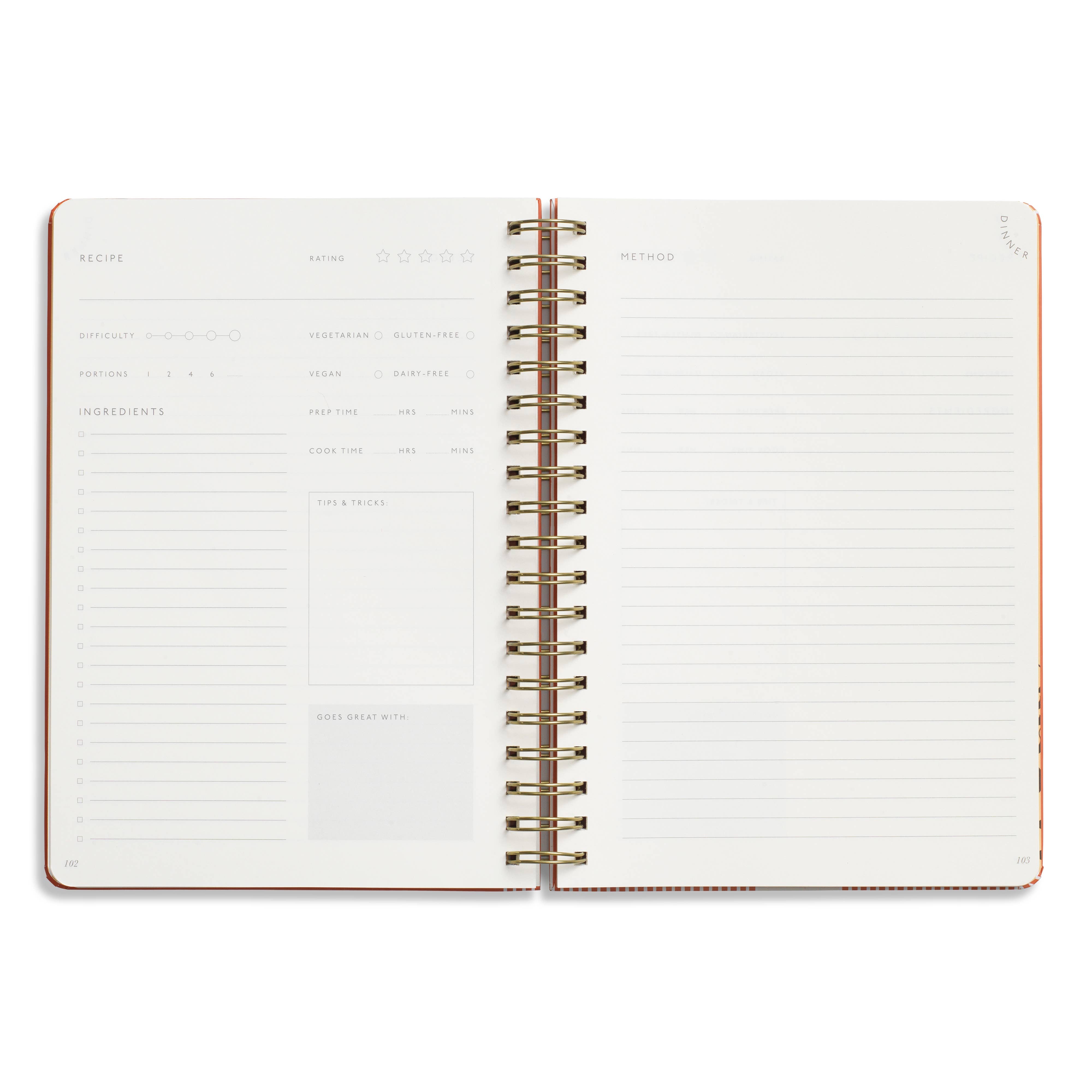 Guided Recipe Journal - Eat Well Hardcover B5