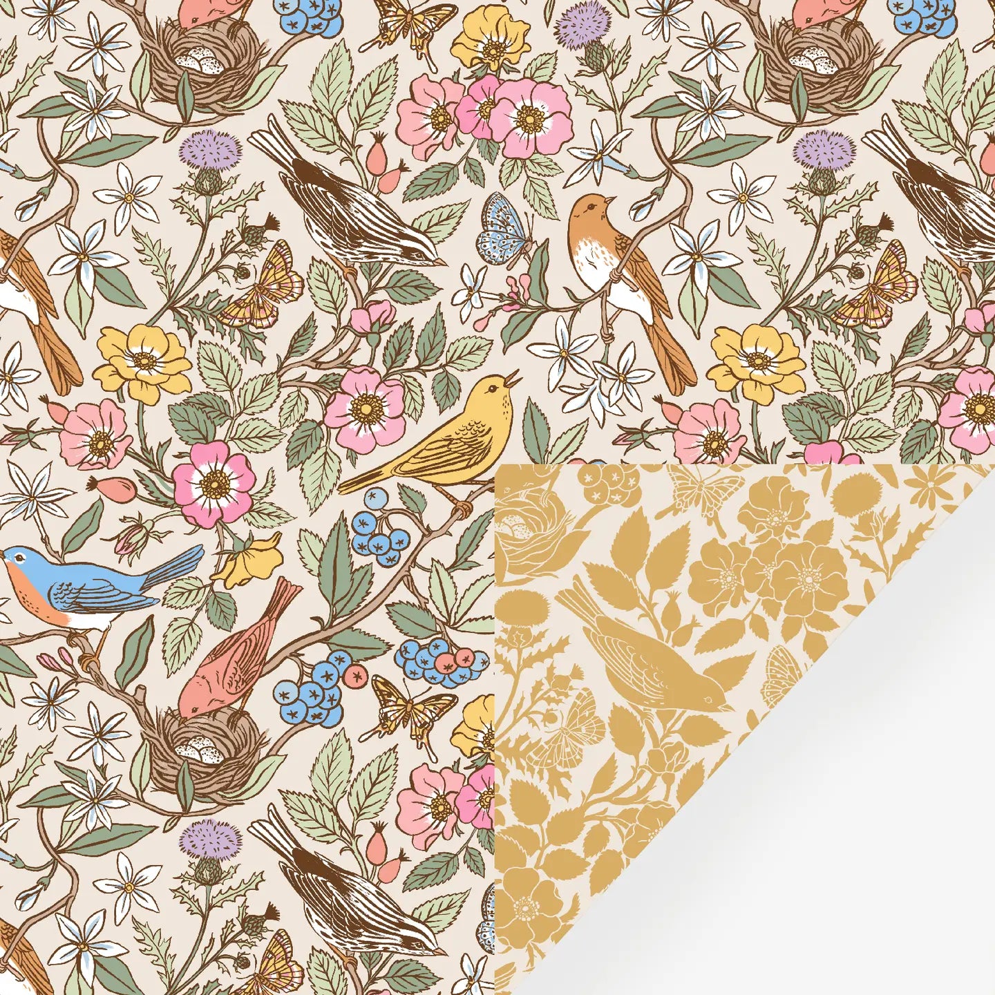 Double Sided Wrapping Sheet - Songbirds