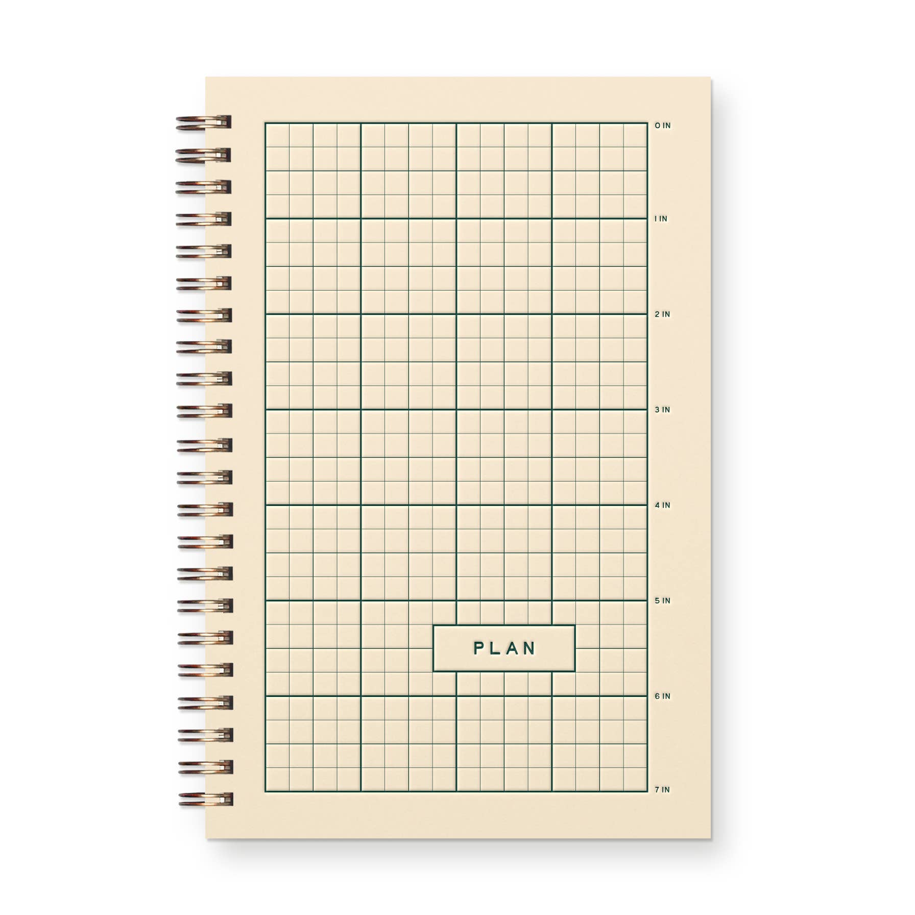 Weekly Planner Journal - Ruler Grid Cream