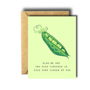 Bee Unique Greeting Card - Two Peas