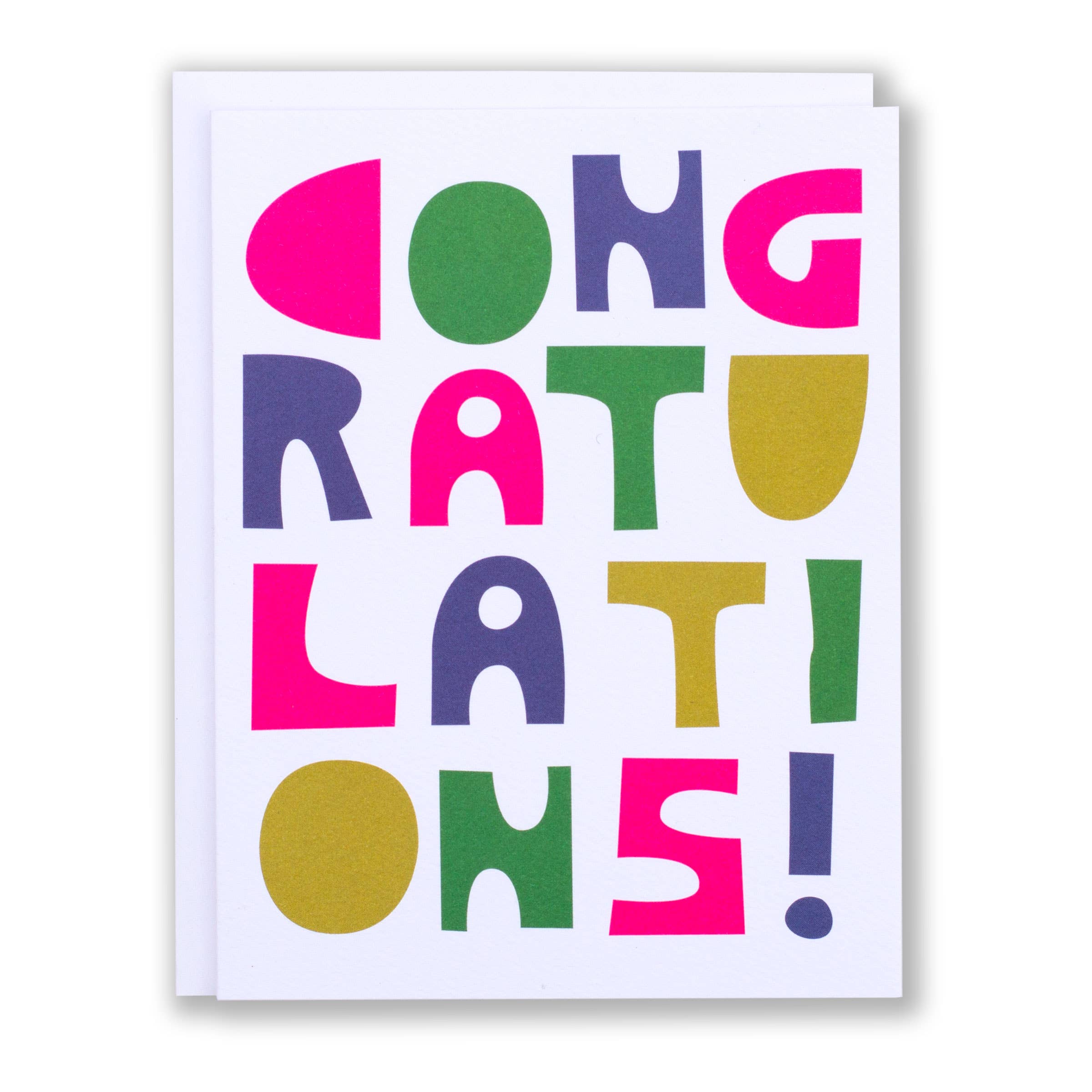 Greeting Card - Block Letter Congratulations