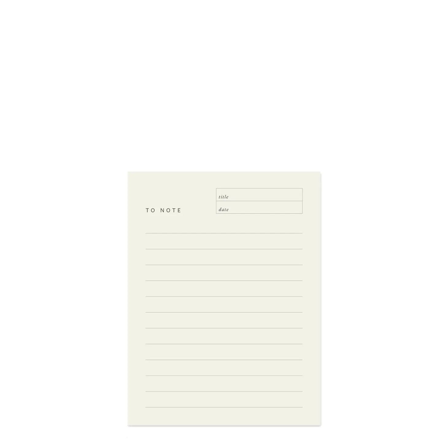 Block Notepad - To Note