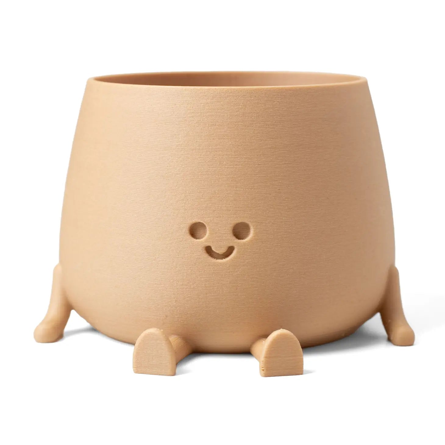 Happy Face Planter - Wood Small