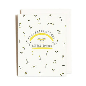 Homework Letterpress Studio Greeting Card - Little Sprout