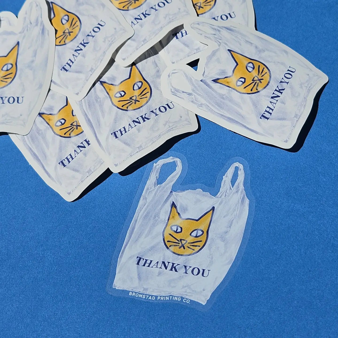 Sticker - Convenience Store Bag Cat Clear