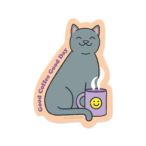 Sticker -  Good Coffee Cat