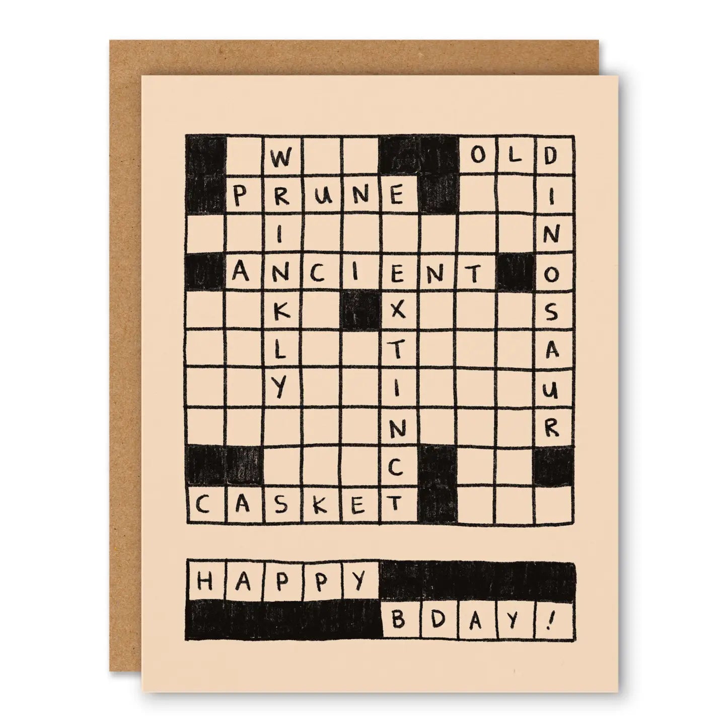 Badger & Burke Greeting Card - Crossword Birthday