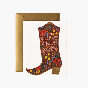 Rifle Paper Co. Greeting Card - Birthday Boot