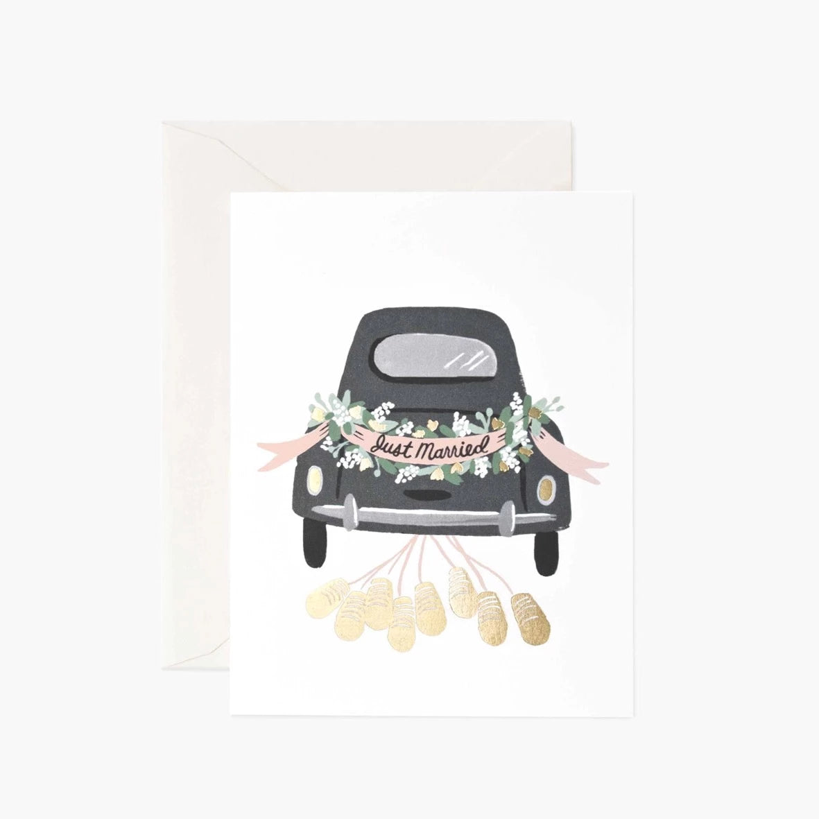 Rifle Paper Co. Greeting Card - Just Married Car