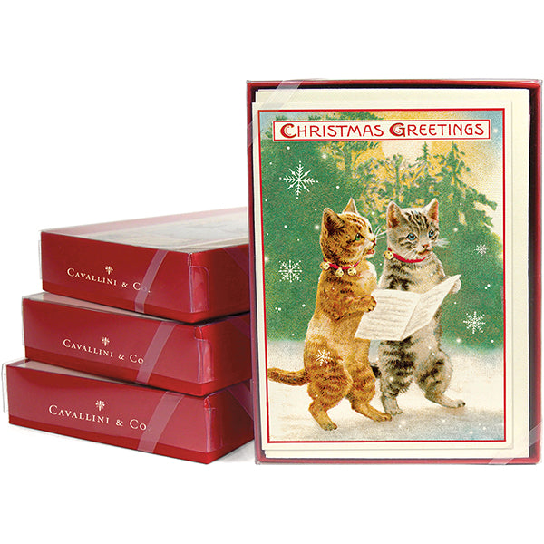 Cavallini & Co Boxed Notes - Christmas Cats 4