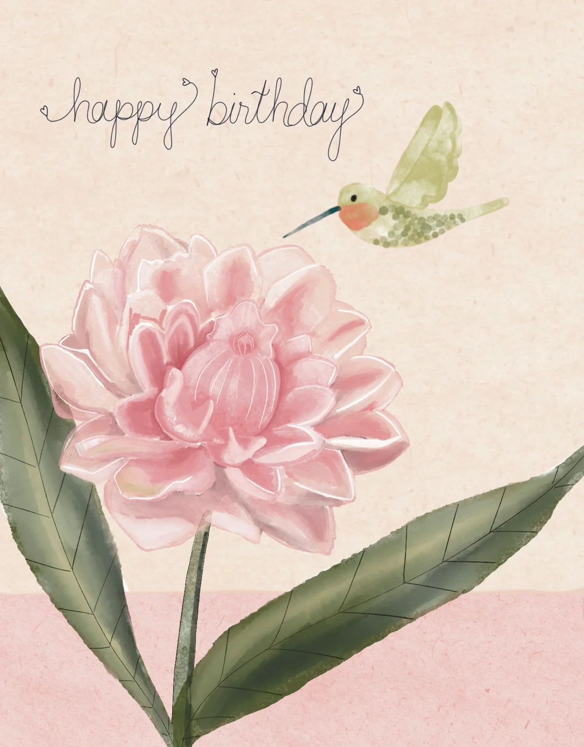 Poplar Paper Co. Greeting Card - Birthday Hummingbird