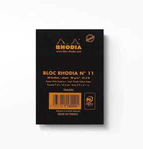 Rhodia Notepad Stapled N° 11 Lined - Black