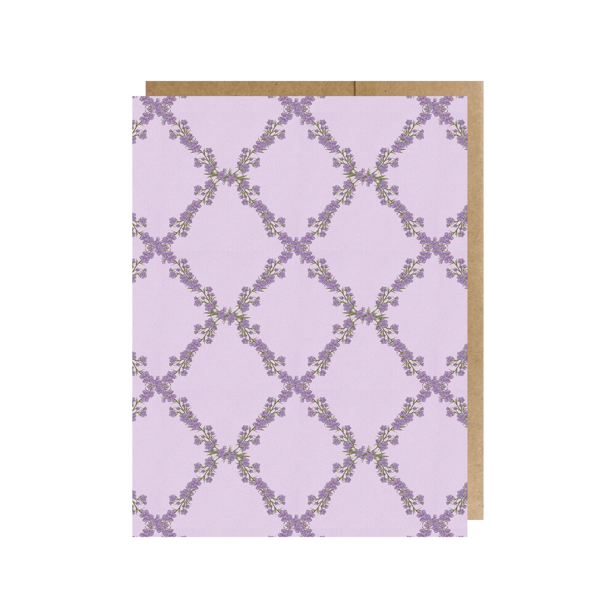 The Paper Narwhal Greeting Card - Larkspur Floral Trellis