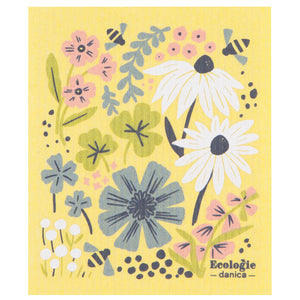 Swedish Dishcloth - Bees and Blossoms