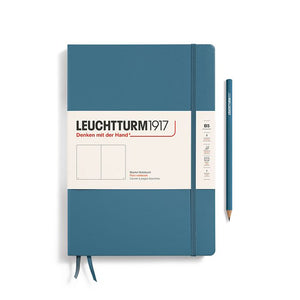 LEUCHTTURM1917 Notebook Composition Hardcover - Stone Blue, Plain