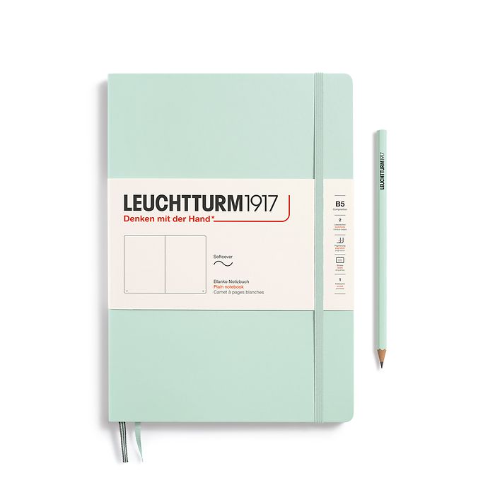 LEUCHTTURM1917 Notebook Composition Soft Cover - Mint, Plain