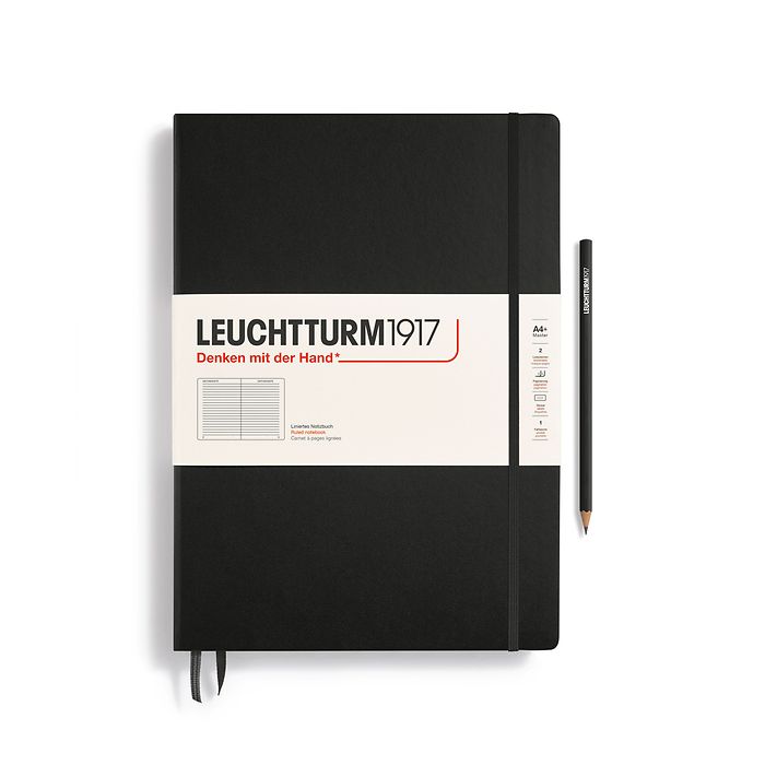 LEUCHTTURM1917 Notebook Master Hardcover - Black, Ruled