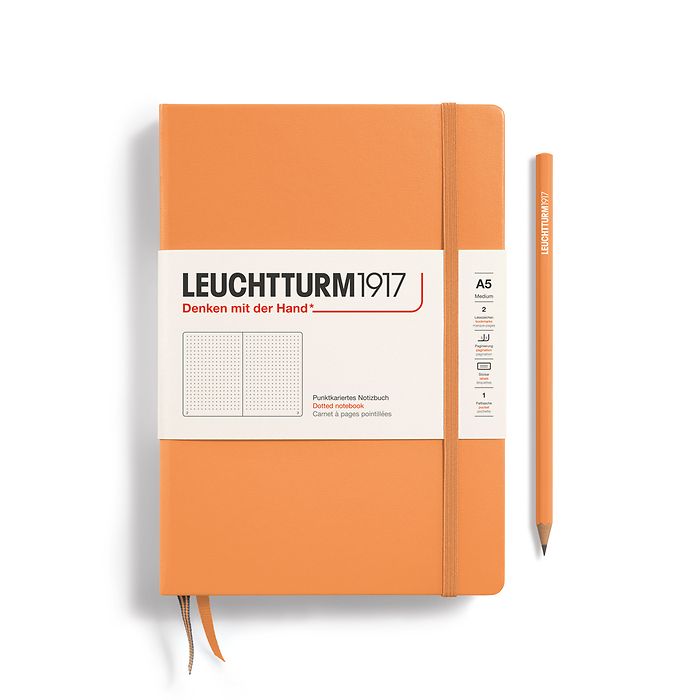 LEUCHTTURM1917 Notebook Medium Hard Cover - Apricot, Dotted
