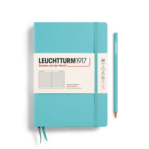 LEUCHTTURM1917 Notebook Medium Hard Cover - Aquamarine, Ruled