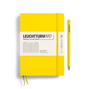 LEUCHTTURM1917 Notebook Medium Hard Cover - Lemon, Ruled