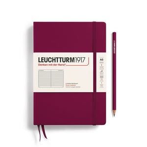LEUCHTTURM1917 Notebook Medium Hard Cover - Port Red, Ruled