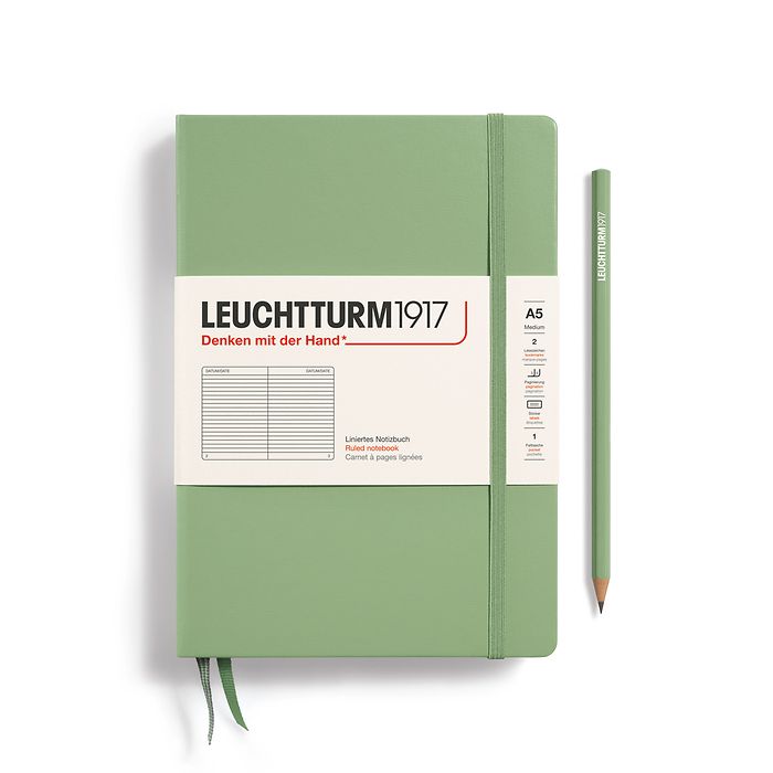 LEUCHTTURM1917 Notebook Medium A5 Hardcover - Sage, Ruled