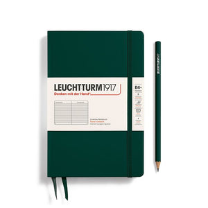 LEUCHTTURM1917 Notebook Paperback B6 Hardcover - Forest Green, Ruled